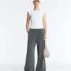 Soft Touch-Hose mit weitem Bein, Seitenfalten und Modal Soft Touch-Hose mit weitem Bein, Seitenfalten und Modal
