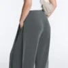 Soft Touch-Hose mit weitem Bein, Seitenfalten und Modal Soft Touch-Hose mit weitem Bein, Seitenfalten und Modal