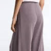Soft Touch-Hose mit weitem Bein, Seitenfalten und Modal Soft Touch-Hose mit weitem Bein, Seitenfalten und Modal