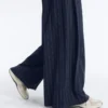 Soft Touch-Hose mit weitem Bein, Seitenfalten und Modal Soft Touch-Hose mit weitem Bein, Seitenfalten und Modal