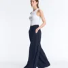 Soft Touch-Hose mit weitem Bein, Seitenfalten und Modal Soft Touch-Hose mit weitem Bein, Seitenfalten und Modal