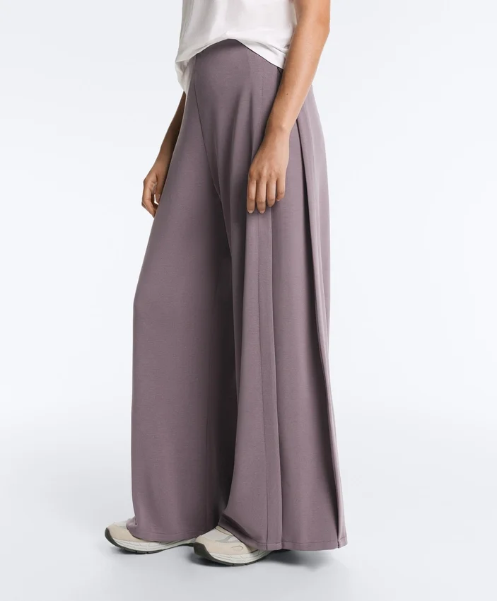 Soft Touch-Hose mit weitem Bein, Seitenfalten und Modal Soft Touch-Hose mit weitem Bein, Seitenfalten und Modal