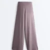 Soft Touch-Hose mit weitem Bein, Seitenfalten und Modal Soft Touch-Hose mit weitem Bein, Seitenfalten und Modal