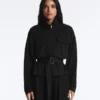 Soft Touch-Jacke mit Gürtel und Modal Soft Touch-Jacke mit Gürtel und Modal