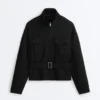 Soft Touch-Jacke mit Gürtel und Modal Soft Touch-Jacke mit Gürtel und Modal