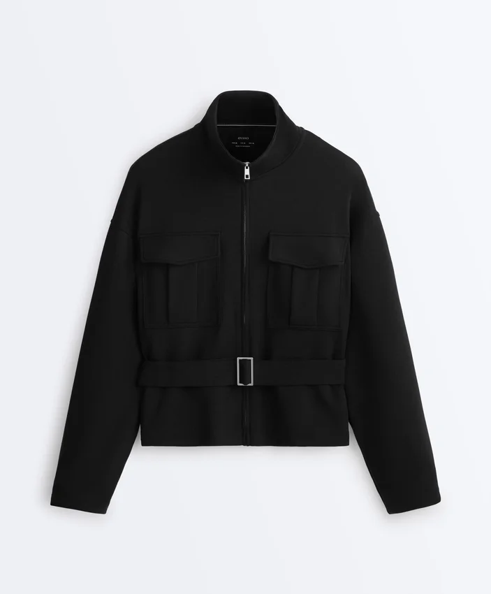 Soft Touch-Jacke mit Gürtel und Modal Soft Touch-Jacke mit Gürtel und Modal