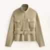 Soft Touch-Jacke mit Gürtel und Modal Soft Touch-Jacke mit Gürtel und Modal