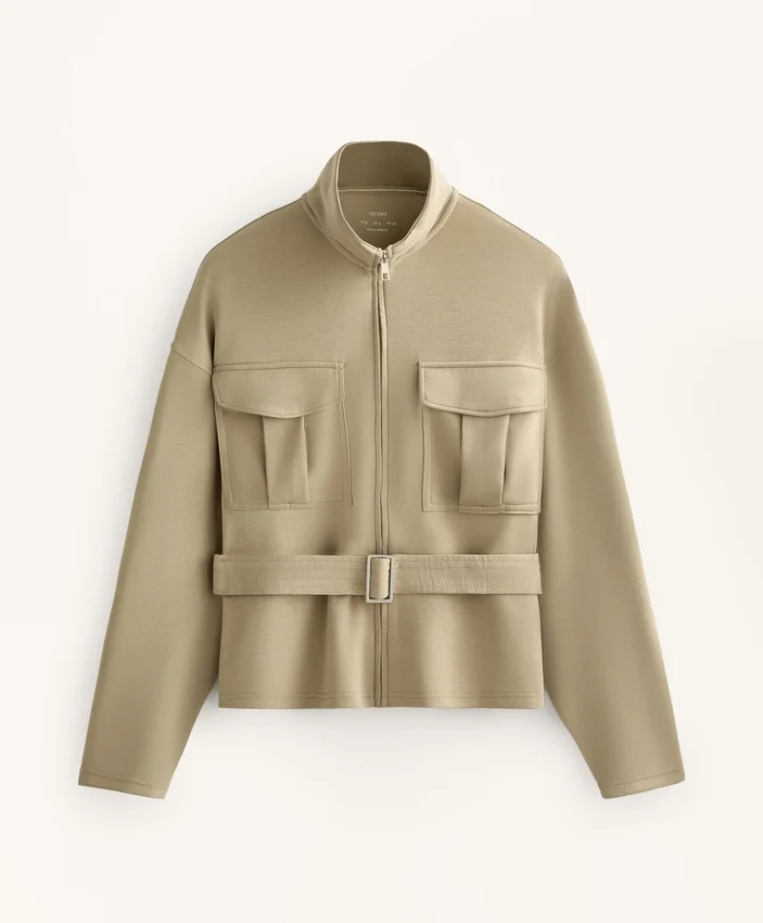 Soft Touch-Jacke mit Gürtel und Modal Soft Touch-Jacke mit Gürtel und Modal