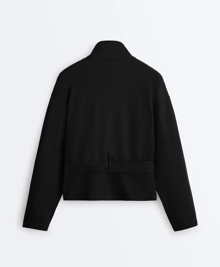 Soft Touch-Jacke mit Gürtel und Modal Soft Touch-Jacke mit Gürtel und Modal