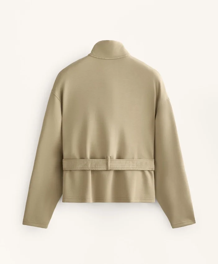 Soft Touch-Jacke mit Gürtel und Modal Soft Touch-Jacke mit Gürtel und Modal