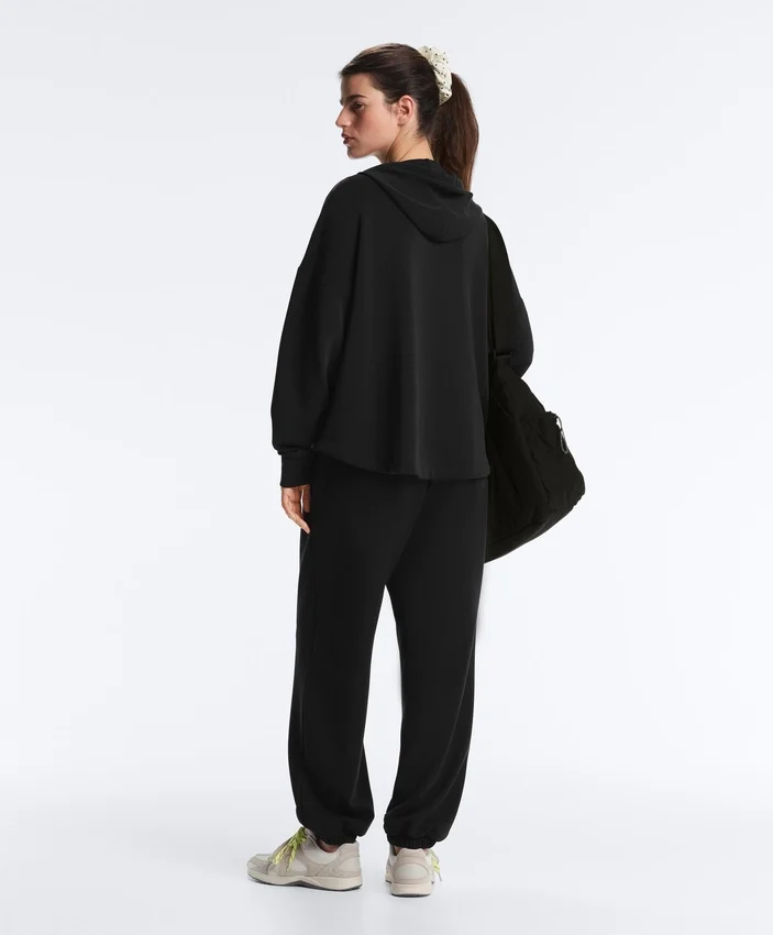Soft Touch-Sweatshirt aus Modal mit Reißverschluss Soft Touch-Sweatshirt aus Modal mit Reißverschluss