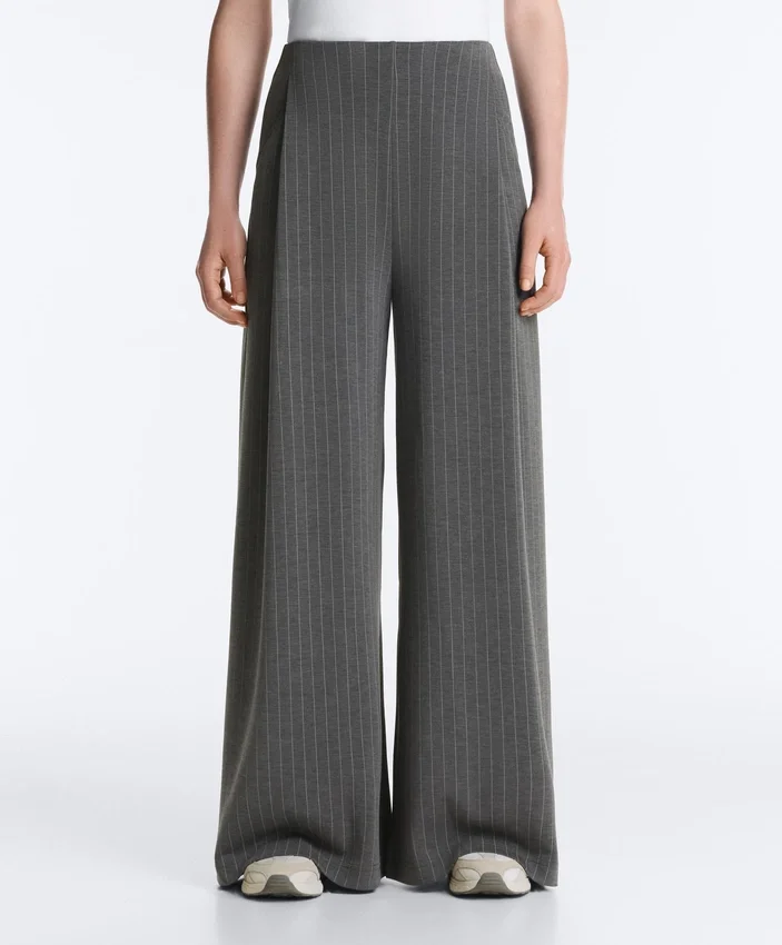 Soft Touch-Modal-Hose mit Nadelstreifen und weitem Bein Soft Touch-Modal-Hose mit Nadelstreifen und weitem Bein
