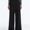 Soft Touch-Modal-Hose mit weitem Bein und Falten an der Taille Soft Touch-Modal-Hose mit weitem Bein und Falten an der Taille