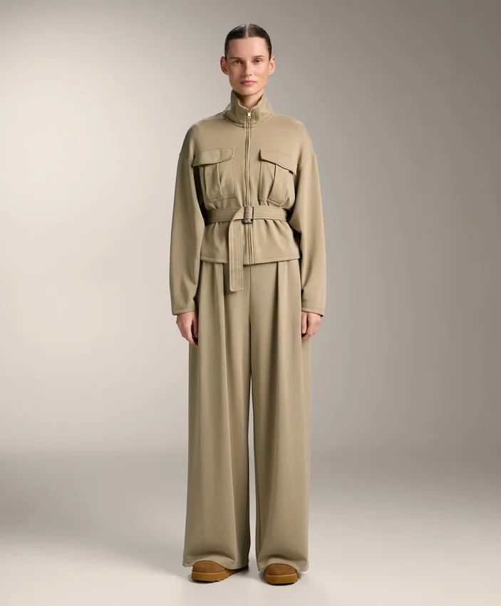 Soft Touch-Jacke mit Gürtel und Modal Soft Touch-Jacke mit Gürtel und Modal