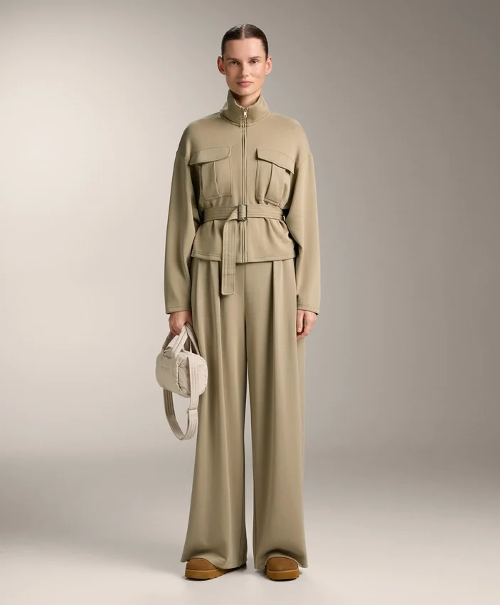 Soft Touch-Jacke mit Gürtel und Modal Soft Touch-Jacke mit Gürtel und Modal