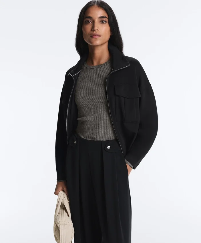 Soft Touch-Modal-Hose mit weitem Bein und Falten an der Taille Soft Touch-Modal-Hose mit weitem Bein und Falten an der Taille