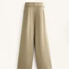 Soft Touch-Modal-Hose mit weitem Bein und Falten an der Taille Soft Touch-Modal-Hose mit weitem Bein und Falten an der Taille
