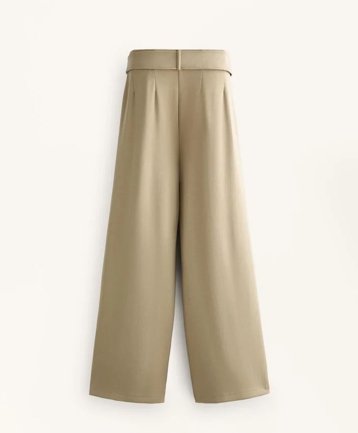 Soft Touch-Modal-Hose mit weitem Bein und Falten an der Taille Soft Touch-Modal-Hose mit weitem Bein und Falten an der Taille