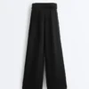 Soft Touch-Modal-Hose mit weitem Bein und Falten an der Taille Soft Touch-Modal-Hose mit weitem Bein und Falten an der Taille