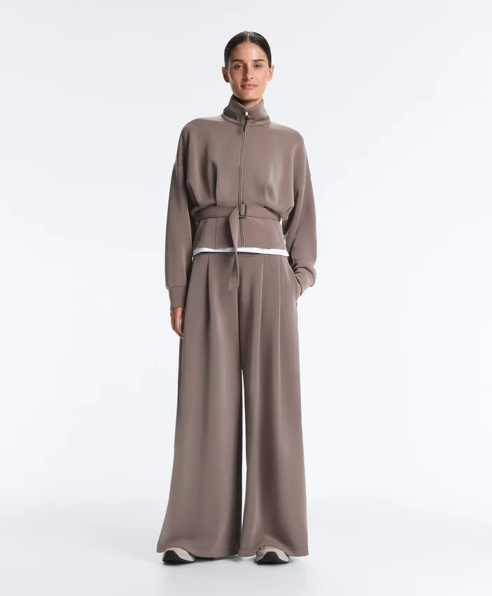 Jacke mit Soft Touch-Korsettgürtel und Modal Jacke mit Soft Touch-Korsettgürtel und Modal