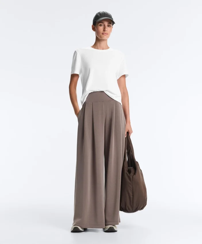 Soft Touch-Modal-Hose mit weitem Bein und Korsett-Taille Soft Touch-Modal-Hose mit weitem Bein und Korsett-Taille