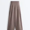 Soft Touch-Modal-Hose mit weitem Bein und Korsett-Taille Soft Touch-Modal-Hose mit weitem Bein und Korsett-Taille