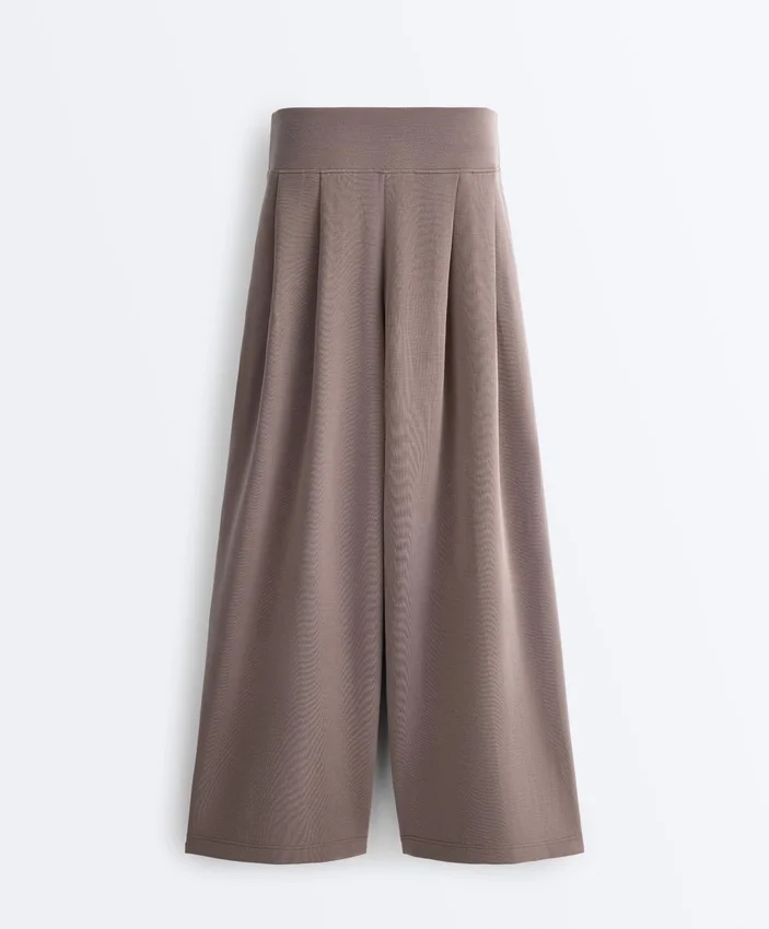 Soft Touch-Modal-Hose mit weitem Bein und Korsett-Taille Soft Touch-Modal-Hose mit weitem Bein und Korsett-Taille