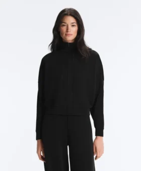 Soft Touch-Modal-Jacke mit Hohlsaum