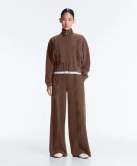 Soft Touch-Modal-Jacke mit Rippbündchen