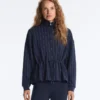Soft Touch-Modal-Jacke mit verstellbarer Taille und hohem Kragen Soft Touch-Modal-Jacke mit verstellbarer Taille und hohem Kragen