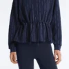Soft Touch-Modal-Jacke mit verstellbarer Taille und hohem Kragen Soft Touch-Modal-Jacke mit verstellbarer Taille und hohem Kragen