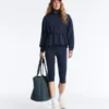 Soft Touch-Modal-Jacke mit verstellbarer Taille und hohem Kragen Soft Touch-Modal-Jacke mit verstellbarer Taille und hohem Kragen