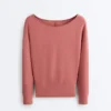 Soft Touch-Modal-Sweatshirt mit U-Boot-Ausschnitt