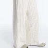 Soft Touch-Nadelstreifen-Hose mit weitem Bein und hoher Leibhöhe Soft Touch-Nadelstreifen-Hose mit weitem Bein und hoher Leibhöhe
