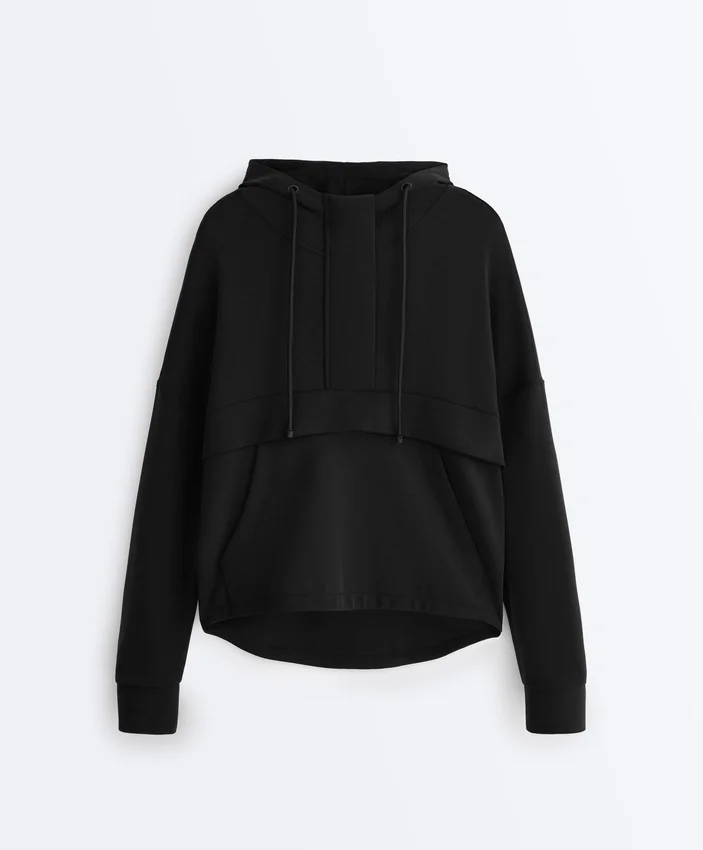 Soft Touch-Sweatshirt aus Modal mit Reißverschluss Soft Touch-Sweatshirt aus Modal mit Reißverschluss