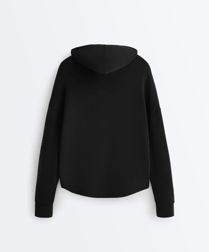 Soft Touch-Sweatshirt aus Modal mit Reißverschluss Soft Touch-Sweatshirt aus Modal mit Reißverschluss