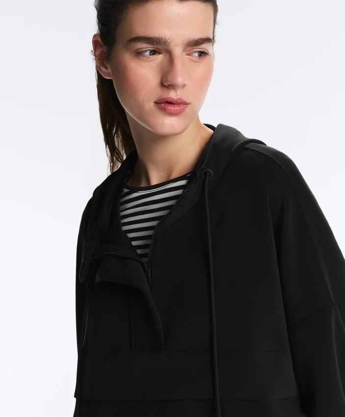 Soft Touch-Sweatshirt aus Modal mit Reißverschluss Soft Touch-Sweatshirt aus Modal mit Reißverschluss