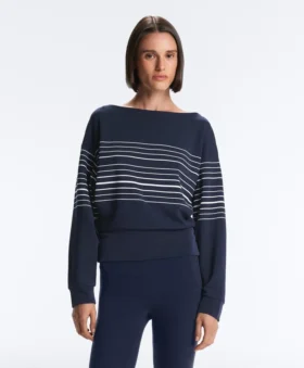 Soft Touch-Sweatshirt mit Matrosenstreifen aus Modal