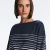 Soft Touch-Sweatshirt mit Matrosenstreifen aus Modal