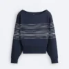 Soft Touch-Sweatshirt mit Matrosenstreifen aus Modal