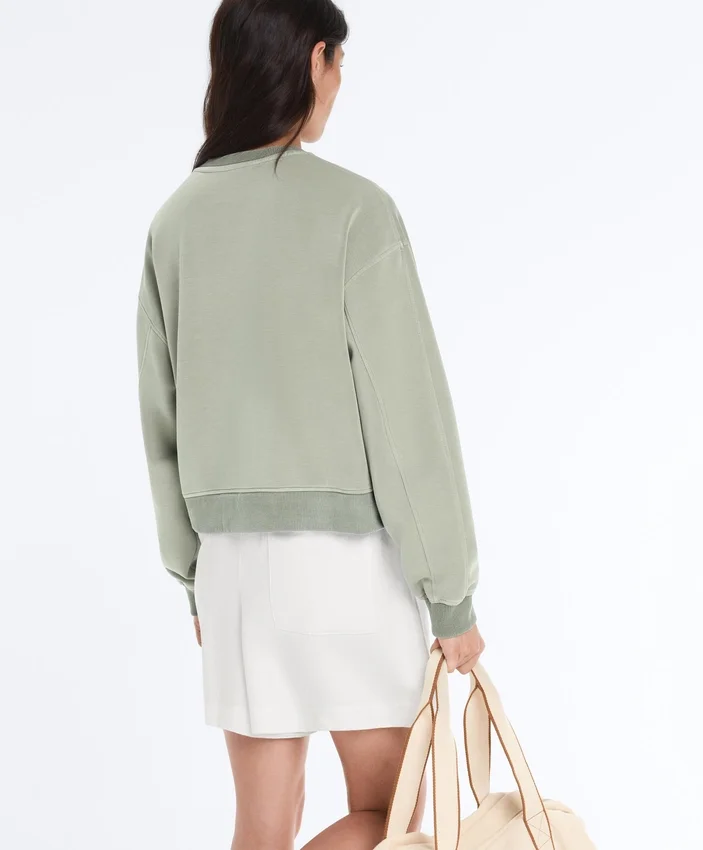 Soft Touch-Sweatshirt mit Rundhalsausschnitt und Modal Soft Touch-Sweatshirt mit Rundhalsausschnitt und Modal