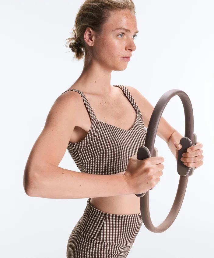 Sport-BH mit mittlerer Stützkraft im Gingham-Design Sport-BH mit mittlerer Stützkraft im Gingham-Design
