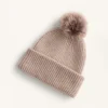 Strickhut aus Wollmischung mit Bommel Strickhut aus Wollmischung mit Bommel