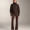 Strickjacke mit geripptem Kragen