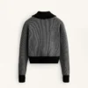 Strickjacke mit Hahnentrittmuster
