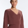 Strickpullover mit Wickeloptik