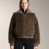 Strukturierte Lammfelljacke Strukturierte Lammfelljacke