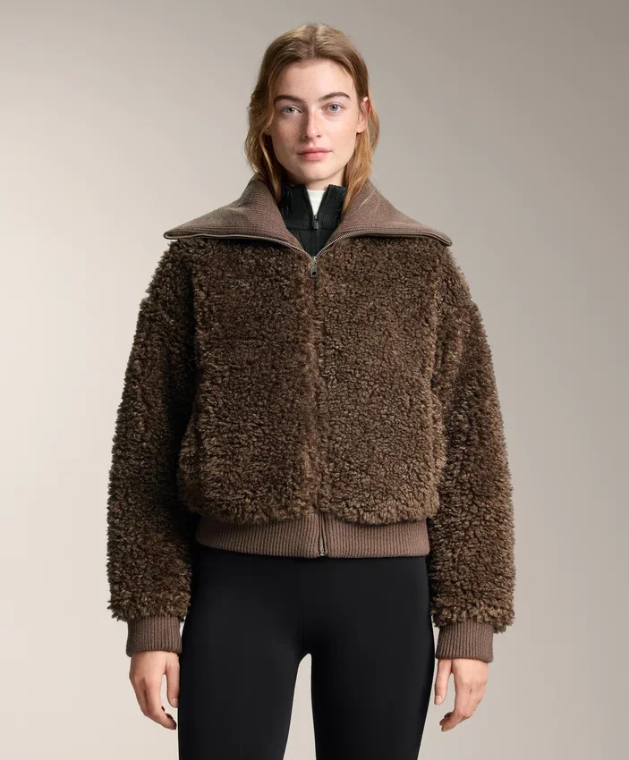 Strukturierte Lammfelljacke Strukturierte Lammfelljacke