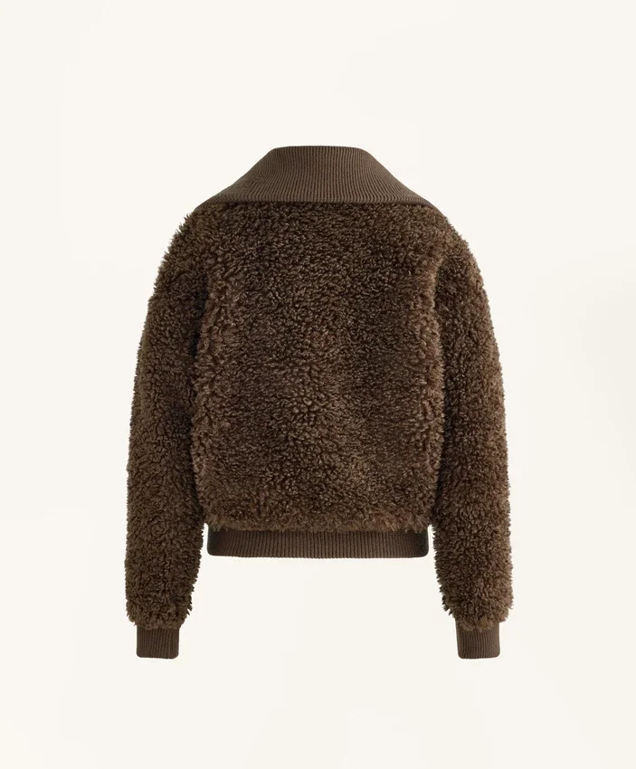 Strukturierte Lammfelljacke Strukturierte Lammfelljacke