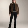 Strukturierte Lammfelljacke Strukturierte Lammfelljacke